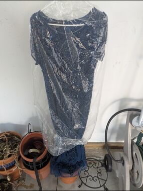 Pisarro Nights Navy Beaded Prom Dress